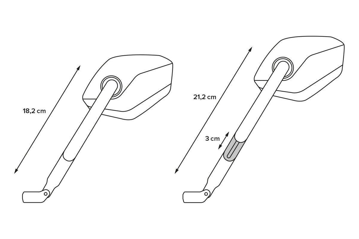 SW MOTECH Sport Mirror Set Long Arm HD FLTRXSE 1977 24-25 MIR.18.850.11000