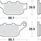Sbs LS Street Excel Sintered Rear Brake Pads For Honda CB 750 2009-2026 881LS
