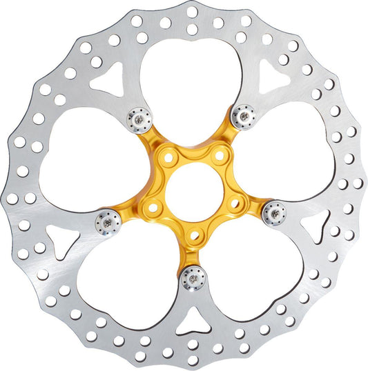 Arlen Ness Spider Rotor 320mm Gold For Harley FLHX 1923 ABS 2023-2024 300-110