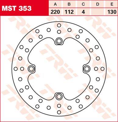 Trw Round Fixed Brake Rotor 220-250mm For Husqvarna WR 125 2000-2013 MST353