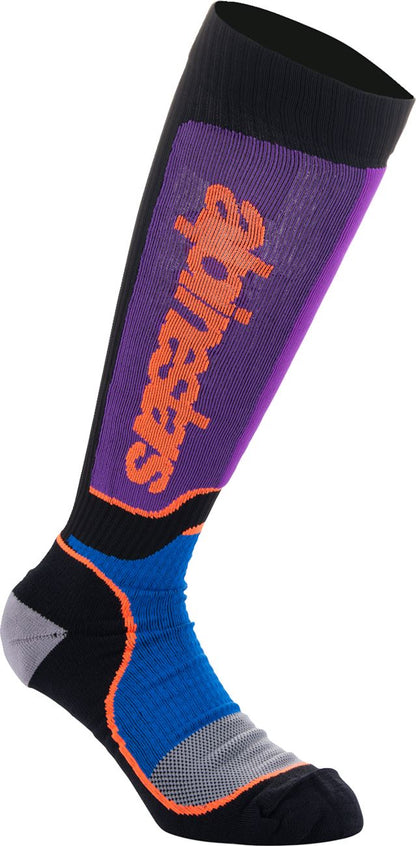 Alpinestars Mx Plus Socks Purple Blue Black