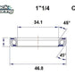BLACK BEARING HB 34.1X46.8X7MM 45 /45 HB-C1