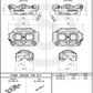 BREMBO HYPURE M4.30 BRAKE CALIPER 100MM FR/R GOLD 920E94036