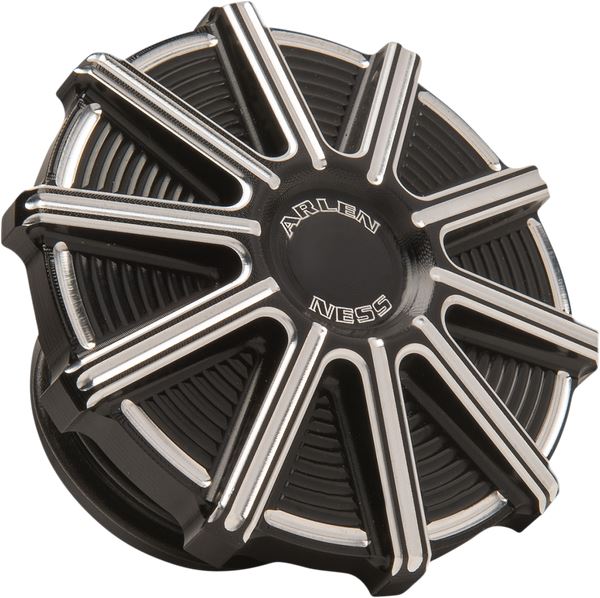 Arlen Ness Vented Gas Cap 10G Black Aluminum For HD FXLRS 1923 91-24 701-002