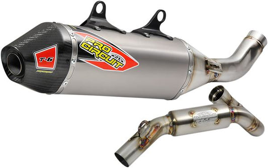 Pro Circuit T-6 Euro Exhaust System SS/TI/CF For KTM XC-F 450 I 18-22 0151845H