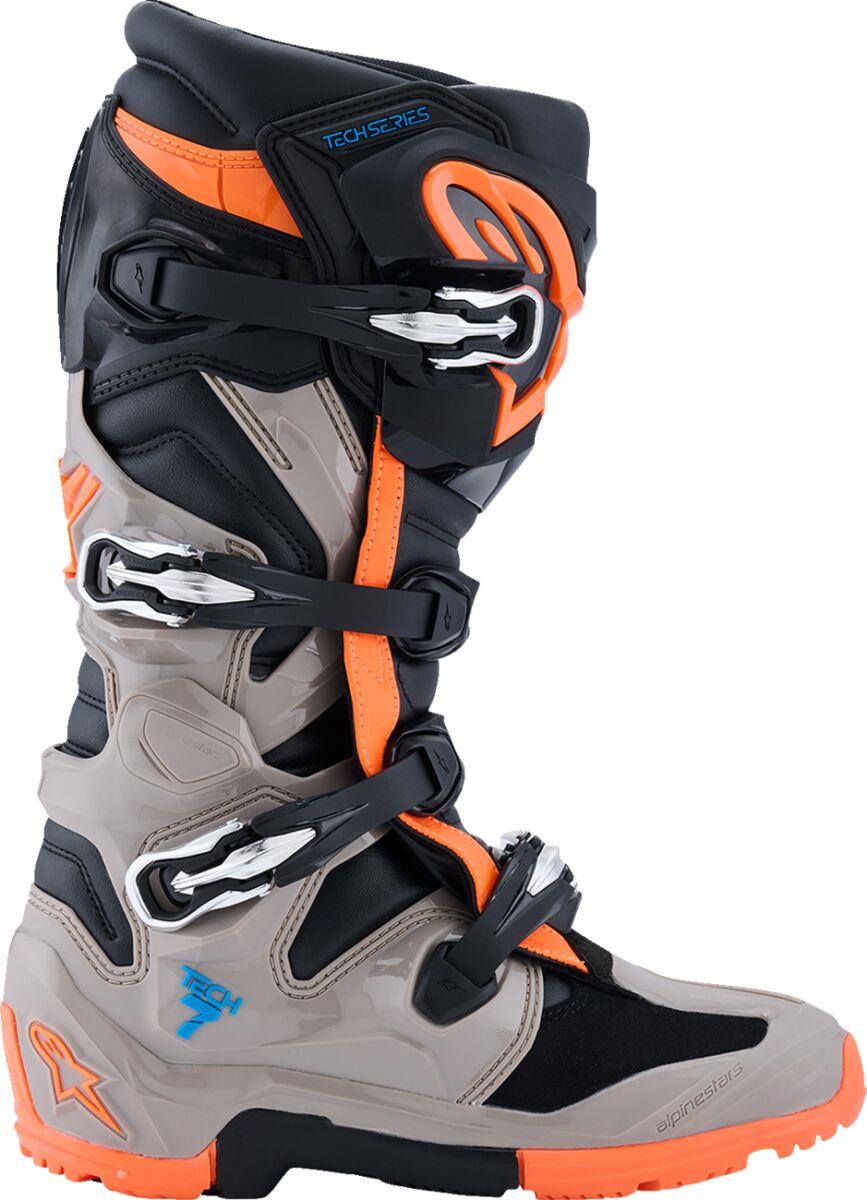 ALPINESTARS Tech 7 Enduro Boots BK/WRM GRY/ORG FL 2025 Model