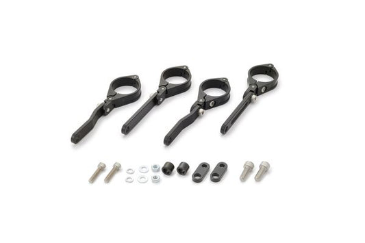 Daytona Headlight Bracket Set Adjustable CNC Aluminum Fork Mount Black Pair 80726