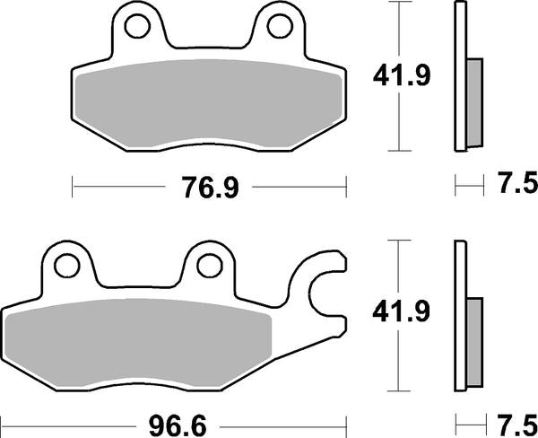 Sbs SI Offroad Sintered Brake Pads For Kawasaki Z 400 2018-2026 955HS