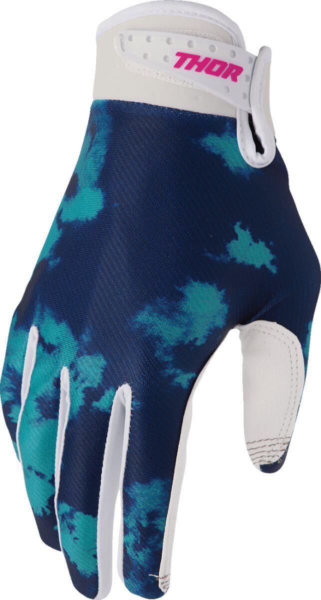 THOR Launchmode Bleach Gloves White/Green/Blue