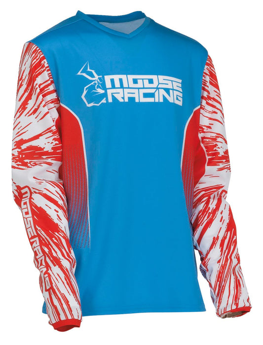 Moose Racing Jersey Youth Agroid Red/White/Blue 24 Model