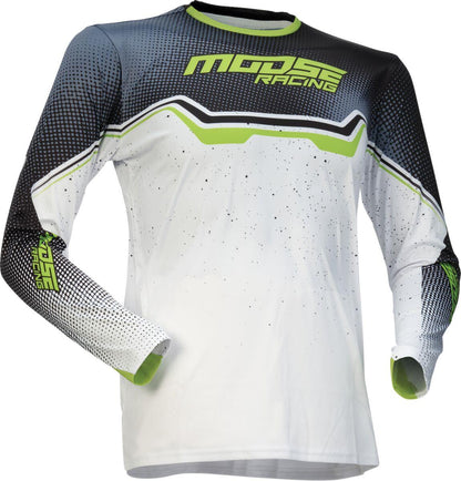 Moose Racing Jersey Youth Qualifier White/Black/Green