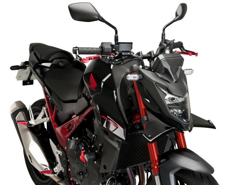PUIG Naked Front Spoiler Matt Black for Honda CB750 Hornet 23-24 21519J