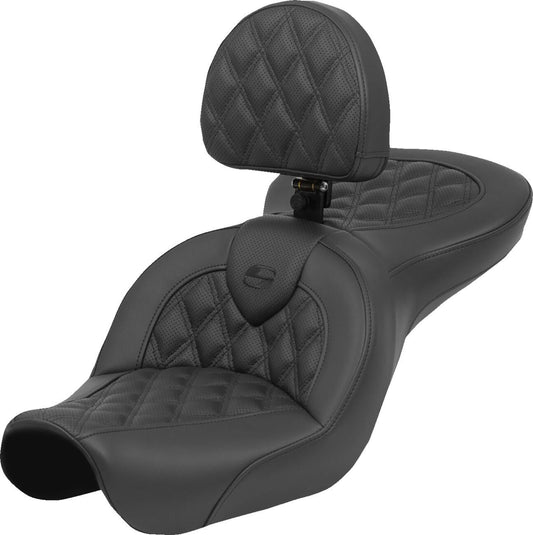 Saddlemen Roadsofa Lattice Stitch Seat Black For HD FXDXI 1450 04-05 804-04-182BR