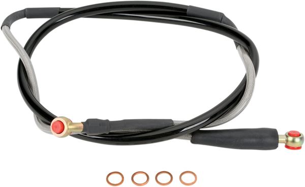 Moose Offroad Braided Brake Line For Kawasaki KX 125 M 1997-2003 K02-1-030/P-CL