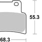 Sbs HF Street Ceramic Organic Brake Pads For Aprilia SL 900 2006-2024 844HF