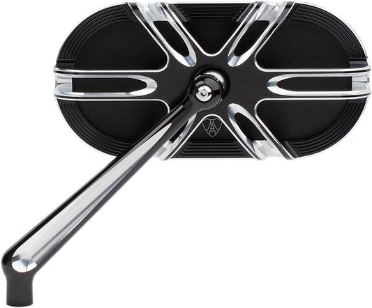 Arlen Ness Caged Series Mirror Black Aluminum Screw-In Left 13-164