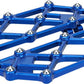 Arlen Ness Diamond Floorboards Blue Anodized Aluminium Driver Pair 410-055