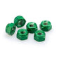 PUIG M8 Locknuts x 6 Green Universal 0832V