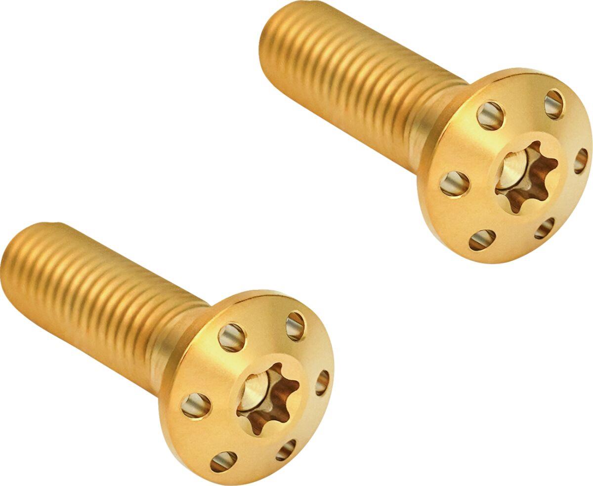 Arlen Ness Harley Davidson Brake Caliper Mounting Bolts Gold Titanium Kit 300-919
