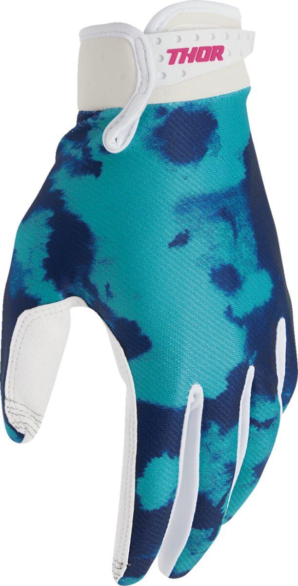 THOR Launchmode Bleach Gloves White/Green/Blue