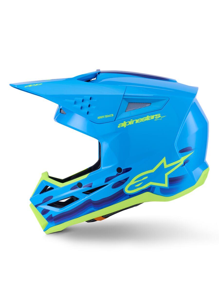 ALPINESTARS SM3 Force Helmet CYAN 2025 Model