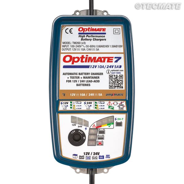 OPTIMATE 7 12/24V Ampmatic Battery Charger Optimiser Conditioner Maintainer