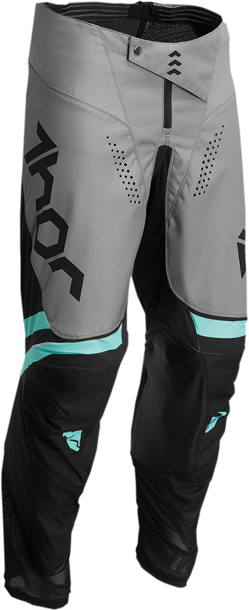Thor Youth Pulse Cube Adult Motocross MX Pants Black/Mint 26 Inch Waist