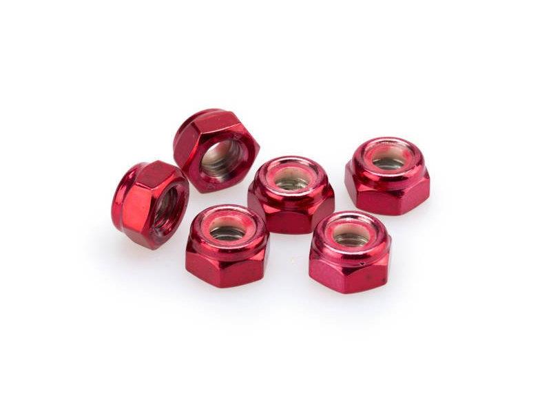 PUIG M8 Locknuts x 6 Red Universal 0832R