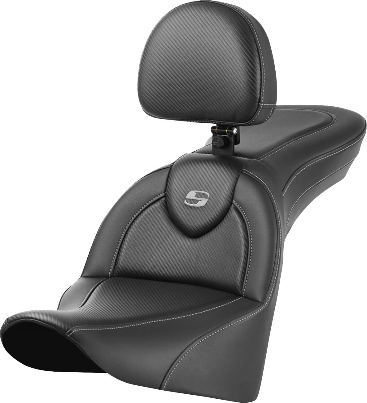 Saddlemen Roadsofa CF Seat With Backrest For HD FLHCS 1868 18-24 818-33-185BR