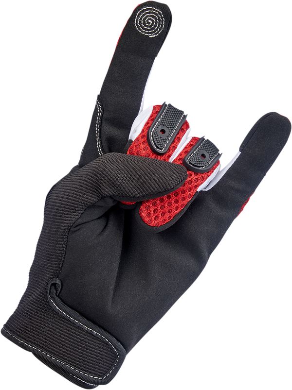 Biltwell Motorcycle Gloves Anza Red/Black