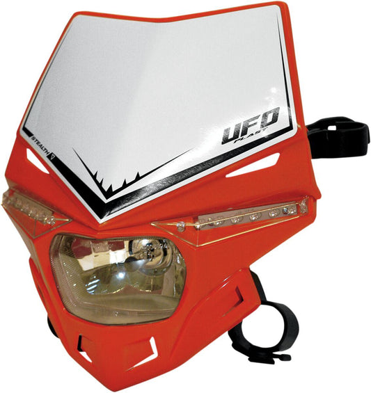 UFO STEALTH HEADLIGHT (12V/35W & LED) SINGLE COLOR CRF-RED PF01715070