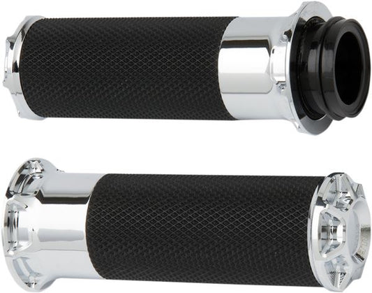 Arlen Ness Beveled Grips Black Chrome For Harley Davidson XL 883 N 76-22 07-330