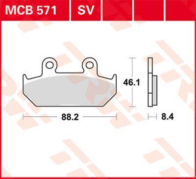 Trw SV Series Sindered Brake Pads For Honda NX 650 1986-1995 MCB571SV