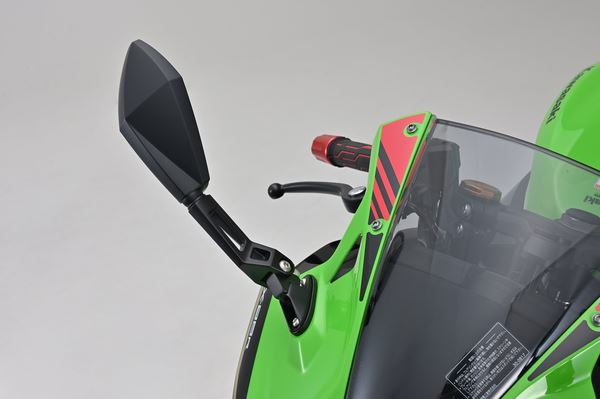 Daytona Black Right Side View D-MIRROR-12 Stem Set ECE-Approved Mirror 80722