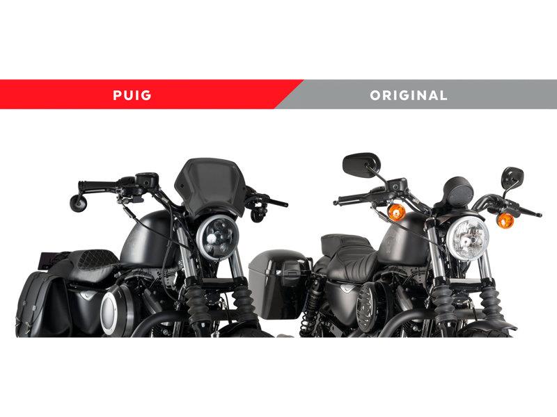 PUIG Aluminium Fly Screen Black for Harley Davidson Sportster 883 Iron XL883N 09-12 1352N