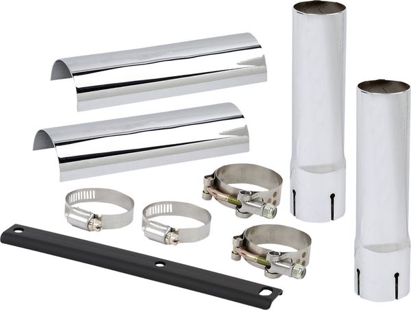 Arlen Ness Exhaust Extensions Kit Dual Out Chrome Stainless Steel 60-120