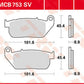 Trw SV Series Sindered Brake Pads For Harley XL 883 N 2004-2017 MCB753SV
