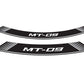 PUIG Wheel Rim Stickers Silver for Yamaha MT-09/SP/SportTracker/StreetRally 13-20 9135P