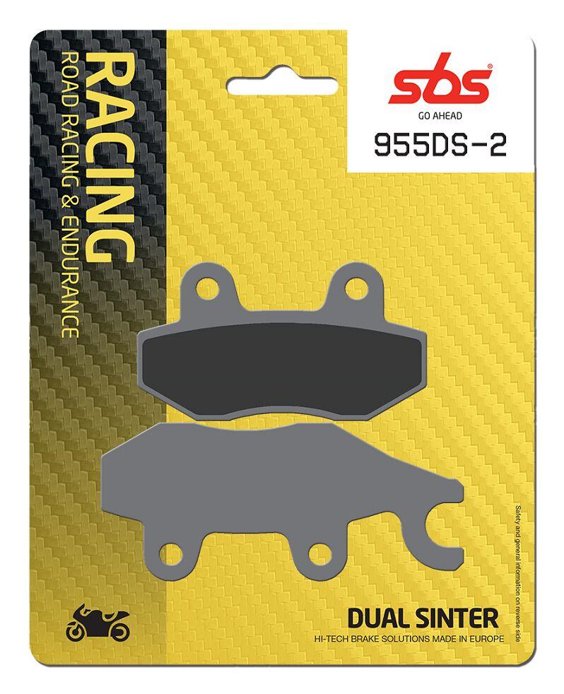 Sbs DS Racing Dual Sintered Brake Pads For Kawasaki EX 400 2018-2023 955DS-2