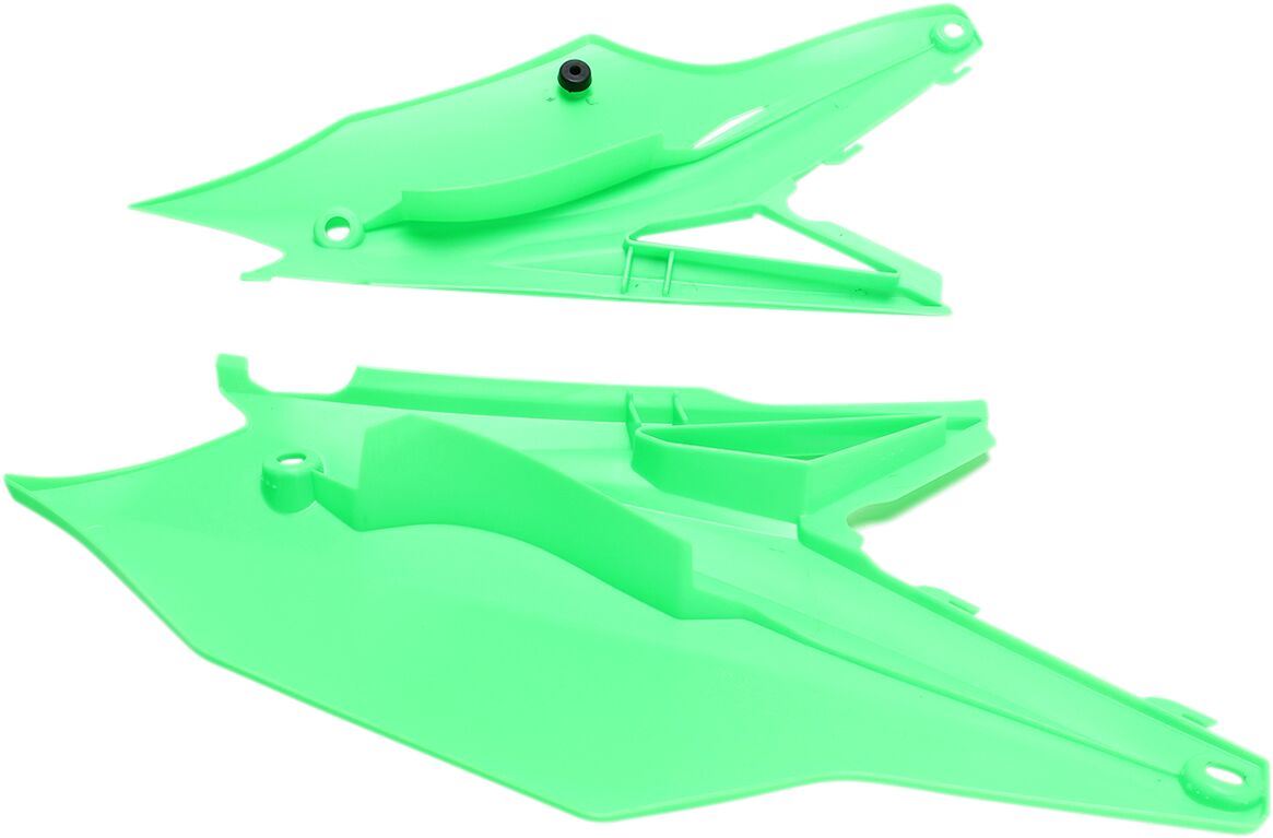 UFO SIDE PANELS KAWASAKI KXF250/450 FLUO GREEN KA04737-AFLU