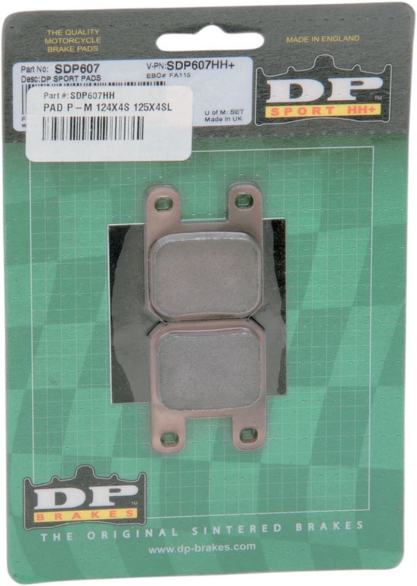 Dp Brakes SDP Sport HH+ Sintered Brake Pads For Beta EVO 80 1988-2024 SDP607HH+
