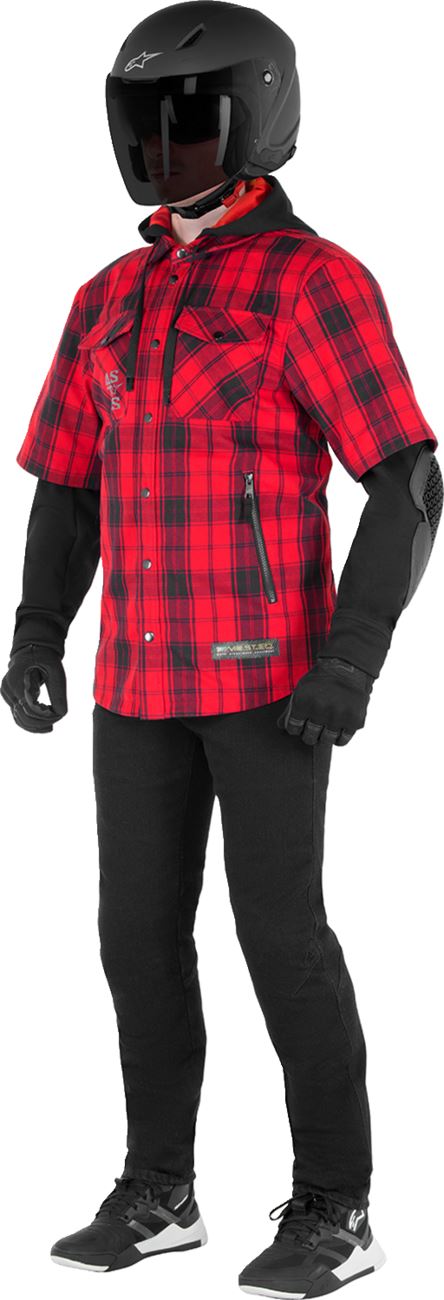 Alpinestars Mse Tartan Jacket Red Black Orange