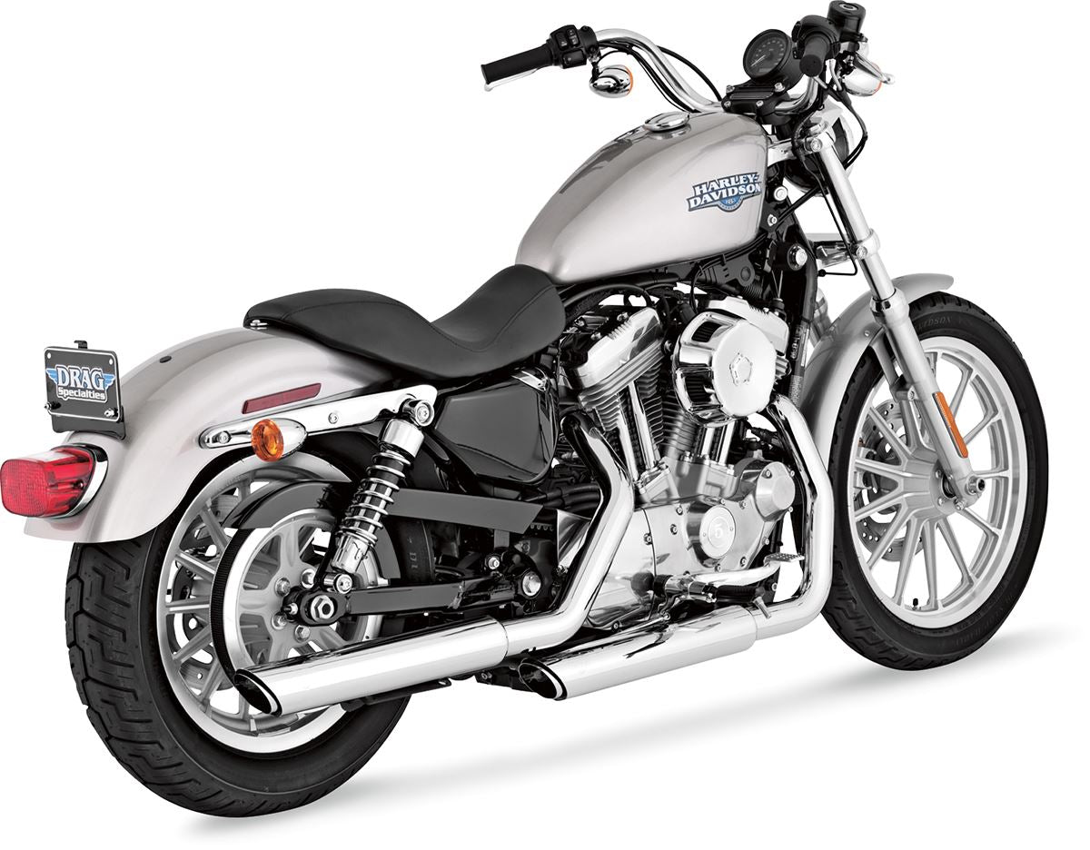 Vance & Hines 3" Round Twin Slash Slip-On Mufflers Chrome For HD XL 1200 V 04-13 16839