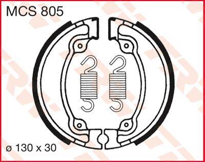 Trw Brake Shoes For Honda VT 125 C Derbi DFW 50 1979-2008 Set MCS805