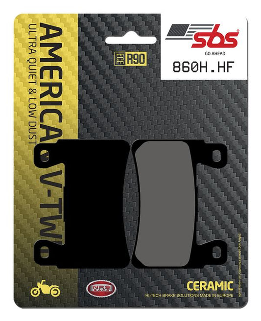 Sbs HHF Street Ceramic Organic Brake Pads For Harley FLFBS 1868 08-24 860H.HF