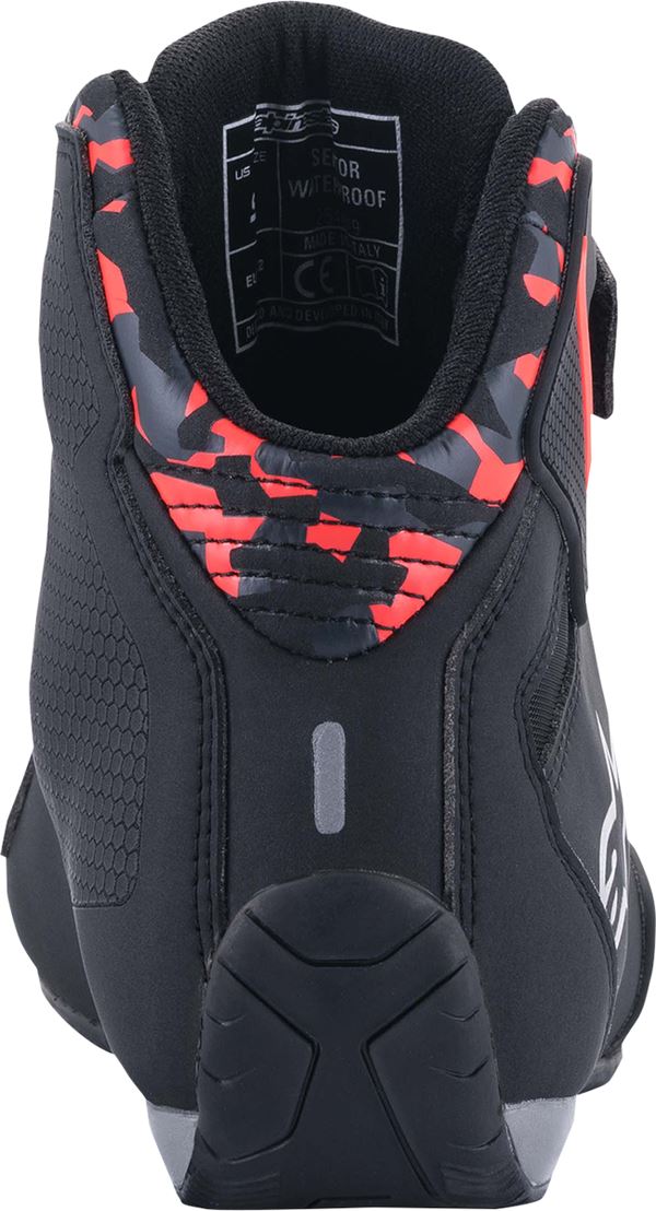 Alpinestars Sektor Waterproof Shoes Black Red White