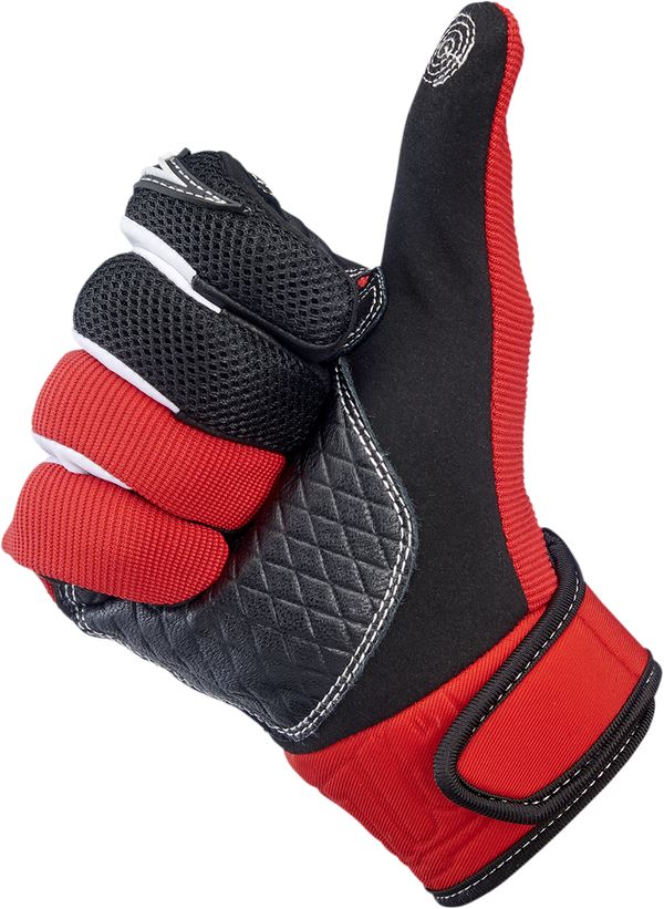 Biltwell Motorcycle Gloves Baja Red/Black