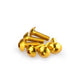 PUIG M5 Domed Screws 15mm x 6 Yellow Universal 0543G