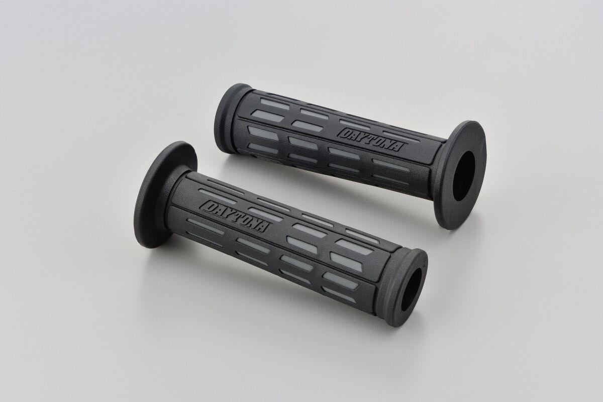 Daytona Grippy Grip GGD-Tapered-SP Open End Grips 22.2mm Black/Grey Pair 25168