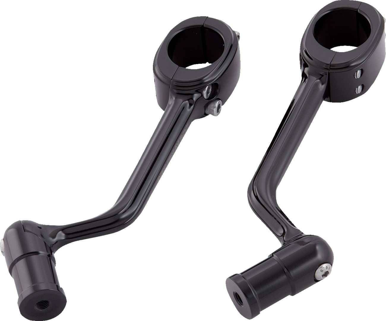Arlen Ness Highway Peg Mounts All Black Aluminum Anodized Swivel 400-043